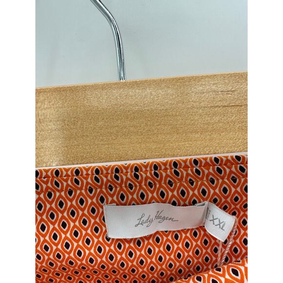 Lady Hagen Skirt Women XXL NWT Navette Orange Multi 17" Tummy Control Mini Skort - Picture 6 of 9